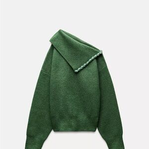 Zara Ball Trim Knit Sweater